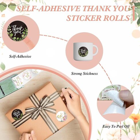 1200 قطعة من ملصقات شكرًا للأعمال الصغيرة، ملصقات دائرية مقاس 1.5 بوصة مع 16 تصميمًا، 4 ملصقات ذاتية اللصق، ملصقات مقاومة للماء، ختم للتغليف، الهدايا والحرف اليدوية in Kuwait