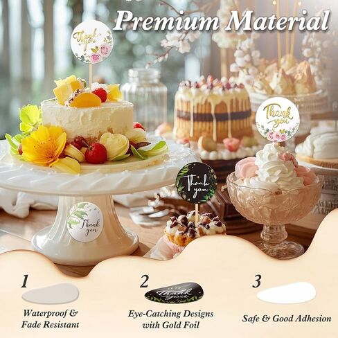1200 قطعة من ملصقات شكرًا للأعمال الصغيرة، ملصقات دائرية مقاس 1.5 بوصة مع 16 تصميمًا، 4 ملصقات ذاتية اللصق، ملصقات مقاومة للماء، ختم للتغليف، الهدايا والحرف اليدوية in Kuwait