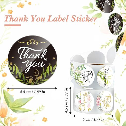1200 قطعة من ملصقات شكرًا للأعمال الصغيرة، ملصقات دائرية مقاس 1.5 بوصة مع 16 تصميمًا، 4 ملصقات ذاتية اللصق، ملصقات مقاومة للماء، ختم للتغليف، الهدايا والحرف اليدوية in Kuwait