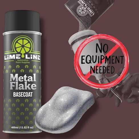 LiME LiNE Metal Flake Basecoat Automotive Grade Sparkle Spray Paint (Red) in Saudi Arabia
