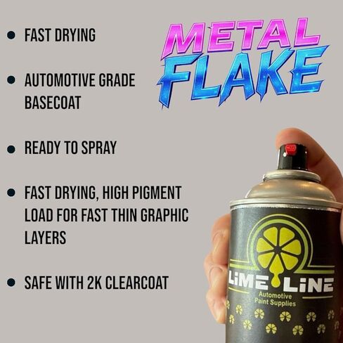 LiME LiNE Metal Flake Basecoat Automotive Grade Sparkle Spray Paint (Red) in Saudi Arabia