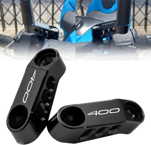 Motorcycle Mirrors Bracket for Z400 2019-2024 Mirror Mounting Brackets Rearview Mirror Risers Extension Adapters Improved Visibility z400 Accessories (Black) in Saudi Arabia