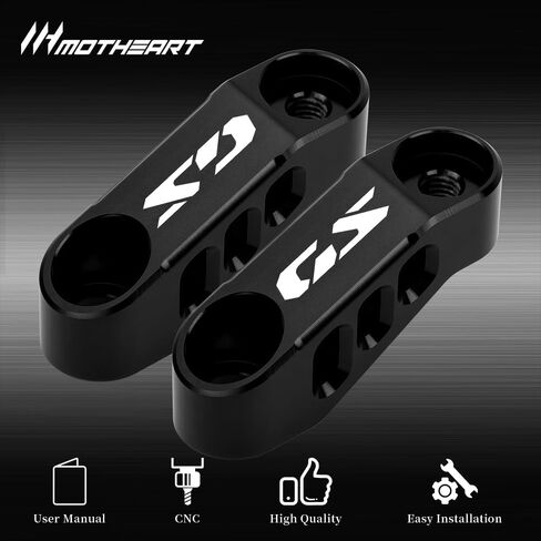 دراجة نارية REATVINCE MIRROR Mirror Extender Brackets for F800GS F800GS F900GS F900GS Adventure R1300GS R1300GS Adventure Adventure Lightweight CNC F800GS F900GS Accessories (Gray) in Kuwait