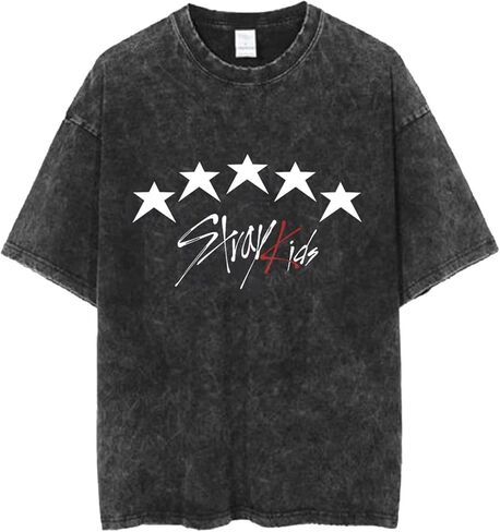 YJYP Kpop Stray Kids Shirts Felix Bangchan Hyunjin Tshirt Unisex Vintage Tee Shirts in Kuwait