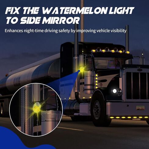 Watermelon Light Brackets - 2Pack Stainless Steel Watermelon Mirror Turn Signal Angled Bracket Holder Universal Kit for Watermelon Light Turn Signal (Lights not Included) in Kuwait