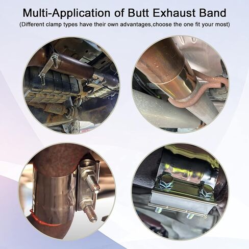 ID 2 Inch Butt Joint Exhaust Band Clamp-Stainless Steel Sleeve Coupler-fits OD 2" Exhaust Pipes Mufflers in Saudi Arabia