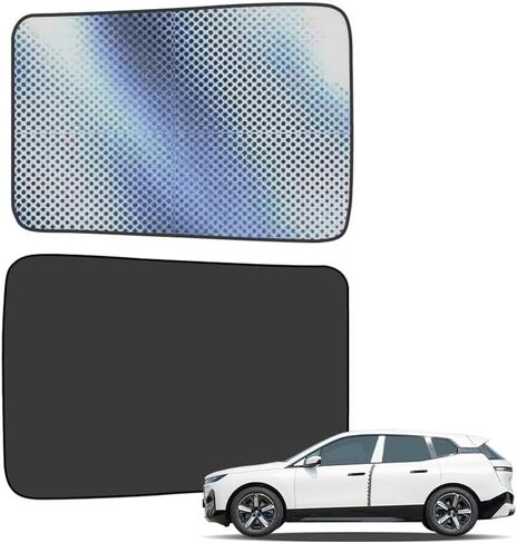 سقف قابلة للطي قابلة للطي متوافق مع BMW IX 2022-present i20 xDrive40 xDrive50 M60 ، ملحقات Sunshade سقف العزل لـ BMW IX ، UV و Heat Holdency Sun Showd Roof (Black) in Kuwait