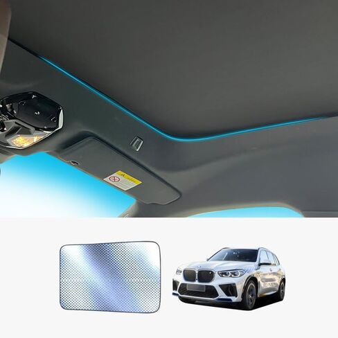 سقف قابلة للطي قابلة للطي متوافق مع BMW IX 2022-present i20 xDrive40 xDrive50 M60 ، ملحقات Sunshade سقف العزل لـ BMW IX ، UV و Heat Holdency Sun Showd Roof (Black) in Kuwait