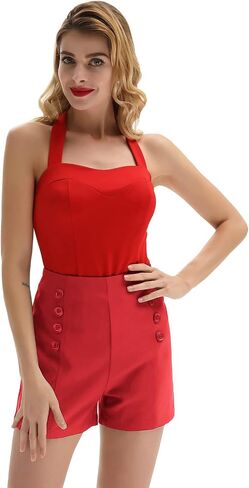 Belle Poque Women High Waist Stretch Sailor Pinup Shorts in Saudi Arabia