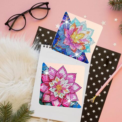 Diamond Art Painting Bookmarks,8Pcs DIY Cute Diamond Art Kits for Adults, Corner Bookmarks Small Crafts Kit for Women Book Lovers (Ocean) in Saudi Arabia