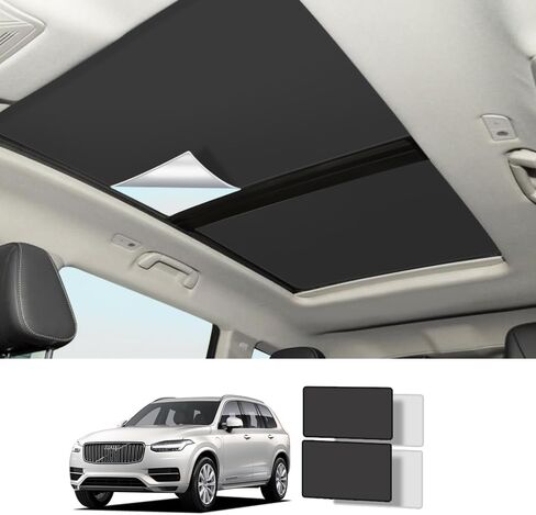 آخر مكالمات قابلة للطي قابلة للطي Sunshade متوافقة مع فولفو 2015-2024 إكسسوارات XC90 ، سقف عزل الامتزاز Sunshade لـ XC90 UV العاكس وحماية الحرارة الظل السقف (Beige) in Saudi Arabia