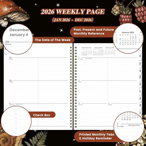 2025 Planner - JAN 2025 - DEC 2025, Planner 2025, Weekly Monthly Planner 2025, 8" x 10", 2025 Calendar Planner with Spiral Bound, Floral in Kuwait