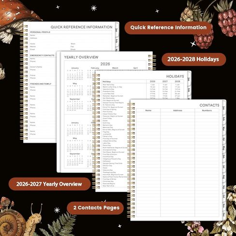 2025 Planner - JAN 2025 - DEC 2025, Planner 2025, Weekly Monthly Planner 2025, 8" x 10", 2025 Calendar Planner with Spiral Bound, Floral in Kuwait
