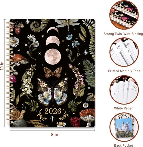 2025 Planner - JAN 2025 - DEC 2025, Planner 2025, Weekly Monthly Planner 2025, 8" x 10", 2025 Calendar Planner with Spiral Bound, Floral in Kuwait