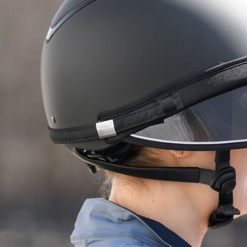Schneiders Riding Horse Riding Helmet Visor | Sleek Sun Protection for English Helmets | Blocks 94% UV Rays | Anti-Slip, Windproof Fit | Lightweight & Durable | Color Black/Silver | Size One Size in Saudi Arabia