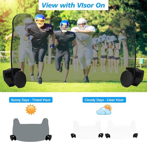 Football Visor, Football Helmet Visor for Youth&Adult with Easy Install Clips in Saudi Arabia