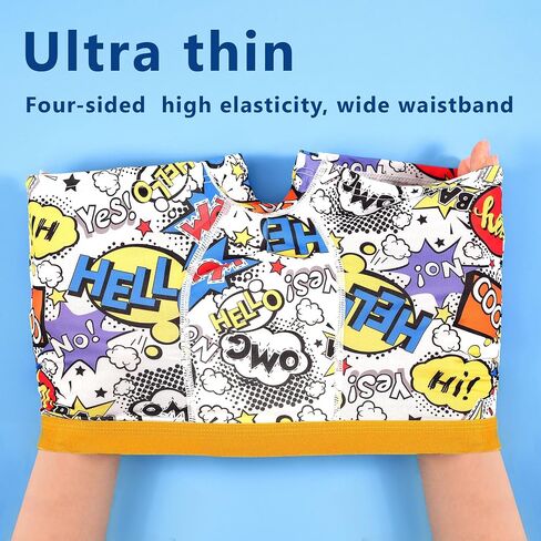 GRPSKCOS Boys Underwear, 4 Pack Kids Boxer Shorts Boys Youth Soft Cooling Boxers 8-14 Years in Saudi Arabia
