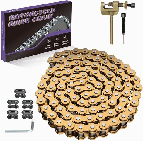 #35 Go Kart Chain 3 Feet 95 Links Replacement for Go Kart Cart Mini Bike Dirt Bike Motorcycle Powersports Parts Accessories with 35 Chain Breaker 5 Master Link in Saudi Arabia