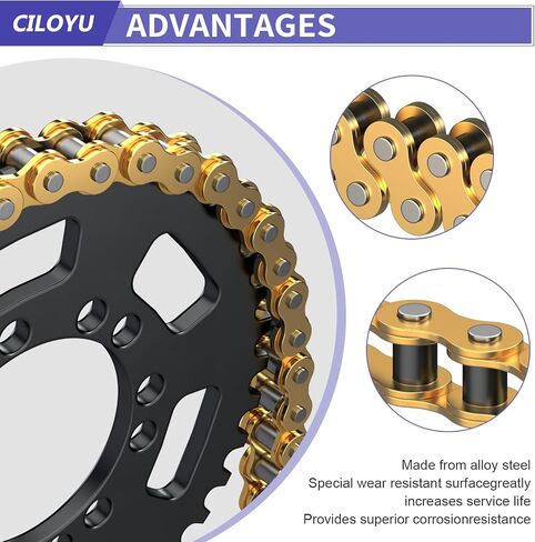 #35 Go Kart Chain 3 Feet 95 Links Replacement for Go Kart Cart Mini Bike Dirt Bike Motorcycle Powersports Parts Accessories with 35 Chain Breaker 5 Master Link in Saudi Arabia