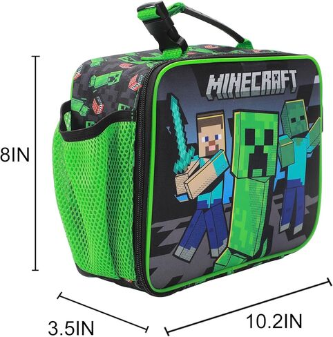 Bioworld Minecraft Creepers and Block Characters Insulated Lunch Kit in Saudi Arabia