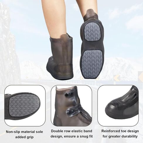 GARGOYLE BELLS Waterproof Rain Cover Boot Non-Slip Shoe Covers Silicon Reusable Rain Boots for Men Women in Saudi Arabia