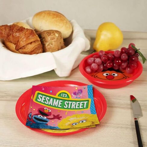 مناديل مشروبات يومية متعددة الألوان من Sesame Street (5 بوصة × 5 بوصة) عبوة مكونة من 16 قطعة - تصميم رائع ونابض بالحياة، مناديل ورقية ناعمة وماصة - مثالية للحفلات والمناسبات ذات الطابع الخاص in Saudi Arabia