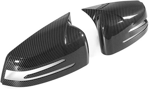 Carbon Fiber Horn Mirror Cover Cap Fit for Merceddes Beenz Beenz W204 W176 W212 CLA250 1994-2020 Passenger + Driver side in Saudi Arabia