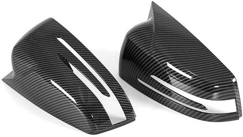 Carbon Fiber Horn Mirror Cover Cap Fit for Merceddes Beenz Beenz W204 W176 W212 CLA250 1994-2020 Passenger + Driver side in Saudi Arabia