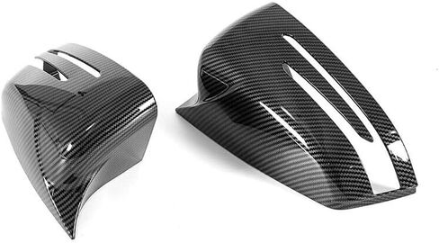 Carbon Fiber Horn Mirror Cover Cap Fit for Merceddes Beenz Beenz W204 W176 W212 CLA250 1994-2020 Passenger + Driver side in Saudi Arabia
