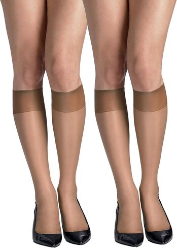 Hanes Women's Silk Reflections Toe Silky Sheer Knee-High Stockings in Kuwait