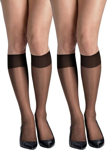 Hanes Women's Silk Reflections Toe Silky Sheer Knee-High Stockings in Kuwait