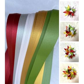 Paper Strips for German, Froebel, Moravian Stars & Weaving ~5/8" Shimmer Holiday in Kuwait