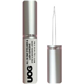 غراء لاصق للرموش من UOG - ثبات قوي للغاية لمدة تصل إلى 5 أيام. مقاوم للماء، لا يسبب الحساسية، عديم الرائحة. غراء تطويل الرموش الصناعية بالفرشاة، تركيبة الكل في واحد. (أسود) in Kuwait