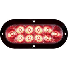 Optronics STL88RCPGP Clear Lens with Red Diodes 6" Oval Sealed LED Light for Surface Mount in Kuwait