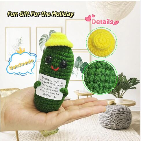 Positive Funny Potato Head with Card Mini Crochet Knitting for Handmade Emotional Support Pickled Gift Party Decoration Encouragement in Saudi Arabia