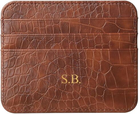 Personalisa Gold Silver Letters Ornets حامل بطاقة الائتمان ، محفظة PU Leather Ultra Slim Wallet ، حامي بطاقة CASE CASE CASEDIS in Kuwait