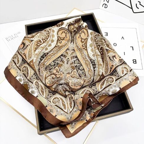 Sumolux Head Hair وشاح للنساء مثل Satin Silk وشاح Bandana الشعر ليلت أحواض مربعة كبيرة 27.5 " in Kuwait