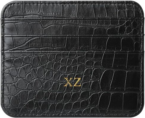 Personalisa Gold Silver Letters Ornets حامل بطاقة الائتمان ، محفظة PU Leather Ultra Slim Wallet ، حامي بطاقة CASE CASE CASEDIS in Kuwait