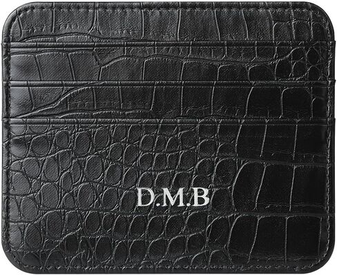 Personalisa Gold Silver Letters Ornets حامل بطاقة الائتمان ، محفظة PU Leather Ultra Slim Wallet ، حامي بطاقة CASE CASE CASEDIS in Kuwait
