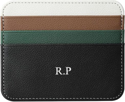 Personalisa Gold Silver Letters Ornets حامل بطاقة الائتمان ، محفظة PU Leather Ultra Slim Wallet ، حامي بطاقة CASE CASE CASEDIS in Kuwait