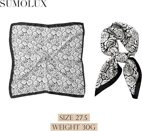 Sumolux Head Hair وشاح للنساء مثل Satin Silk وشاح Bandana الشعر ليلت أحواض مربعة كبيرة 27.5 " in Kuwait