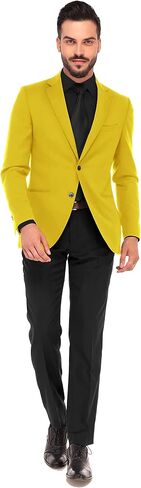 Men's Blazer 2 Button Long Sleeve Regular Fit Suit Sport Coat Jacket Business Lightweight Casual Sport Coat in Saudi Arabia