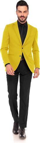Men's Blazer 2 Button Long Sleeve Regular Fit Suit Sport Coat Jacket Business Lightweight Casual Sport Coat in Saudi Arabia