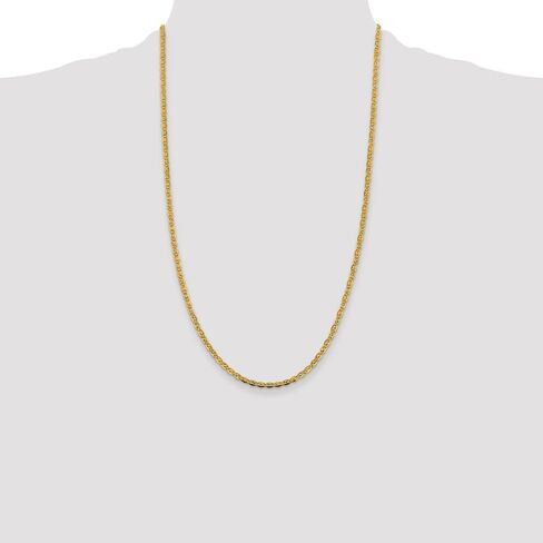 14K Tri-Color Gold 2.75mm Valentino Chain Necklace in Saudi Arabia