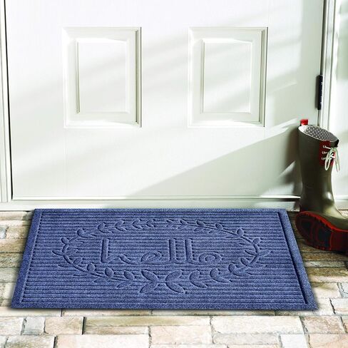Calloway Mills 106432436 Poly Hello Indoor/Outdoor Mat, 24" x 36", Black in Saudi Arabia