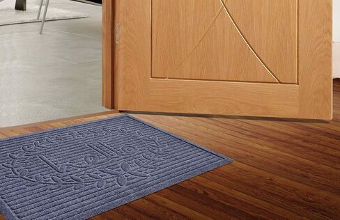 Calloway Mills 106432436 Poly Hello Indoor/Outdoor Mat, 24" x 36", Black in Saudi Arabia