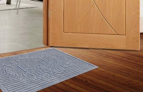 Calloway Mills 106432436 Poly Hello Indoor/Outdoor Mat, 24" x 36", Black in Saudi Arabia