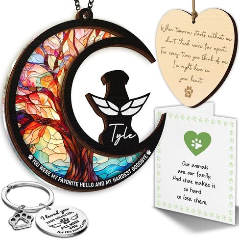 6 '' كورجي الكلب التذكاري Suncatcher شخصية اسم الكلب سلالة الحيوانات الأليفة زخرفة نافذة السيارة شنقا هدية التعاطف لفقدان الحيوانات الأليفة مرت بعيدا هدية تذكارية لمحبي الكلاب SCD-B11-6-23 in Kuwait