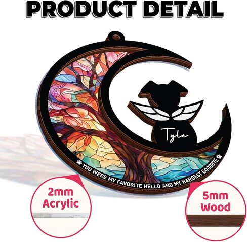 6 '' كورجي الكلب التذكاري Suncatcher شخصية اسم الكلب سلالة الحيوانات الأليفة زخرفة نافذة السيارة شنقا هدية التعاطف لفقدان الحيوانات الأليفة مرت بعيدا هدية تذكارية لمحبي الكلاب SCD-B11-6-23 in Kuwait