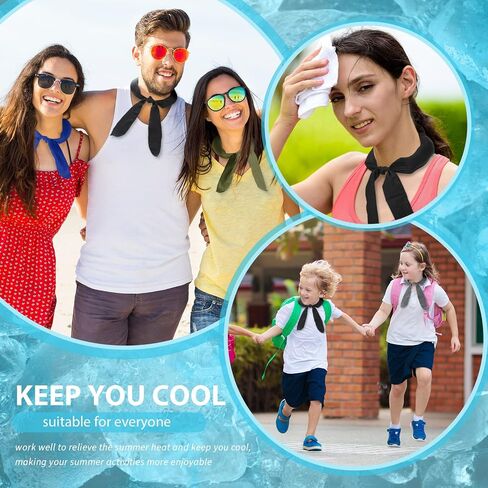 Ice Cooler Scarf Cooling Neck Wraps Cooling Bandana Cooling Headbands for Men Women Neck Cooling Wraps Bandanas for Summer (12 Pieces,Classic Style) in Saudi Arabia